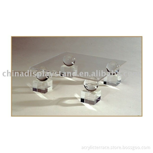 plexiglass clear cocktail table display